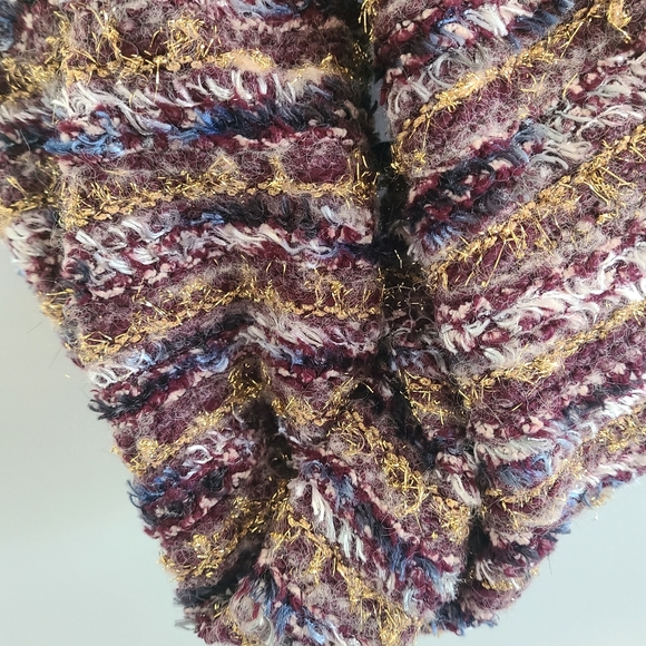 Brand New Gold and Burgandy Infinity Scarf - Picture 4 of 4